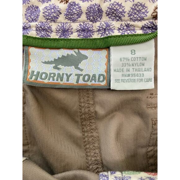 Horny Toad Women's 8 Brown Cotton Nylon Blend Wide Leg Drawstring Crop Pants - Picture 6 of 7